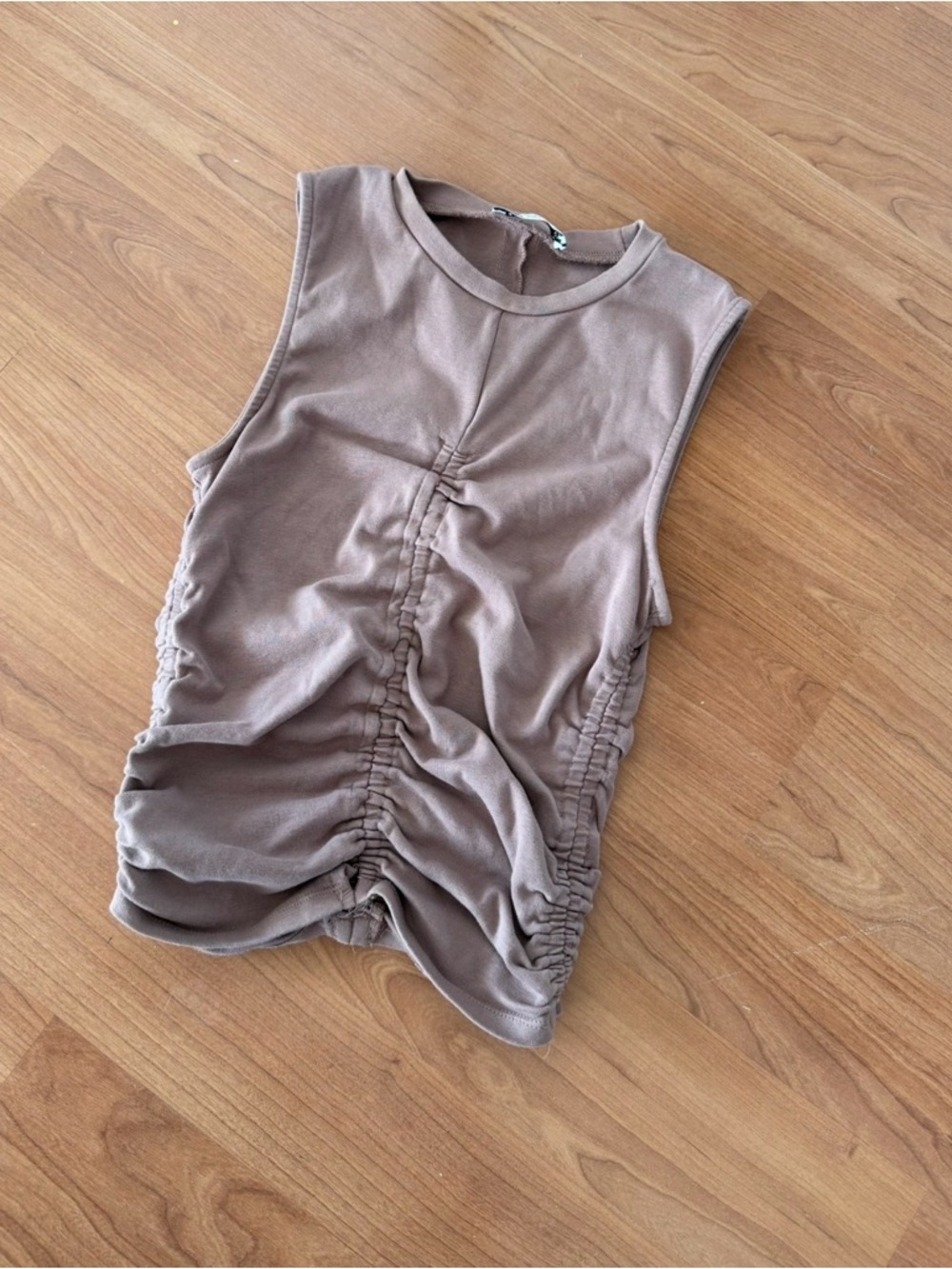 Ruched Sleeveless Tank Top